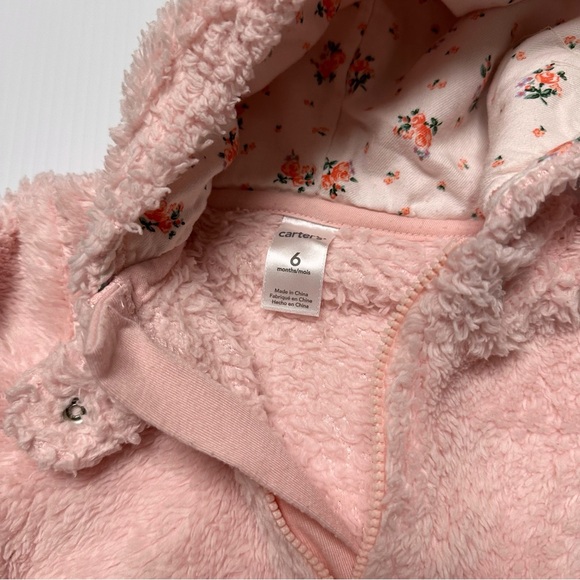 Carter's girls 6 month sherpa bunting - Picture 3 of 5